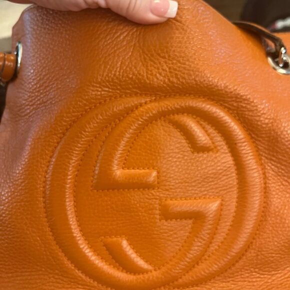 Authentic Pumpkin orange Gucci soho purse - Picture 9 of 15